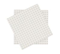 Scandi Essentials Fine grid serviette en papier Blanc-beige. lot de 20. 33x33 cm