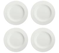 Scandi Living Assiette Dots 28cm Lot de 4 Blanc cassé
