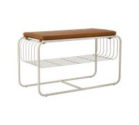 Scandi Living Banc/étagère à chaussures Nod 80x36c42 cm Beige