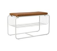 Scandi Living Banc/étagère à chaussures Nod 80x36c42 cm White