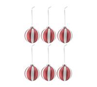 Scandi Living Boule de Noël Tradition lot de 6 Rouge/blanc