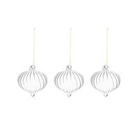 Scandi Living Boule de sapin Whisper Lot de 3 Nature