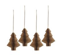 Scandi Living Boules de Noël Tree lot de 4 Naturel