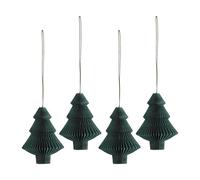 Scandi Living Boules de Noël Tree lot de 4 Vert forêt