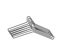 Scandi Living Cintre Edge - lot de 5 Black