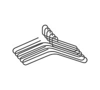 Scandi Living Cintre Smooth lot de 5 Black