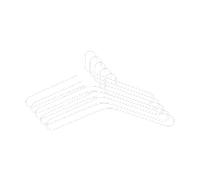 Scandi Living Cintre Smooth lot de 5 White