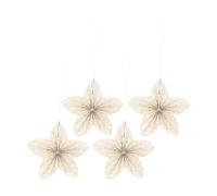 Scandi Living Décorations de sapin de Noël Twinkle. pack de 4. Doré à pois