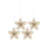 Scandi Living Décorations de sapin de Noël Twinkle. pack de 4. Doré rayé