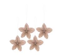 Scandi Living Décorations de sapin de Noël Twinkle. pack de 4. Rouge rayé