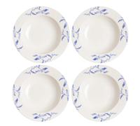 Scandi Living Lot de 4 assiettes creuses Havspil 23cm bleu-blanc
