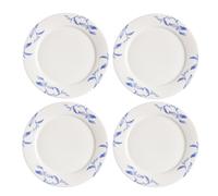 Scandi Living Lot de 4 petites assiettes Havspil 21cm bleu-blanc