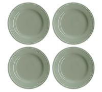 Scandi Living Petite assiette Dots 22cm Lot de 4 Vert