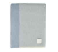 Scandi Living Row plaid en laine rayé Bleu clair. 120x185cm