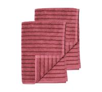 Scandi Living Serviettes de bain Drift 100x150 cm lot de 2 Rose-rouge