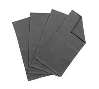 Scandi Living Serviettes de table Clean 45 x 45 cm lot de 4 charbon de bois