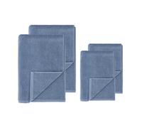 Scandi Living Set de serviettes Drift 4 pièces Bleu