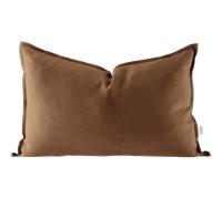 Scandi Living Taie d'oreiller en lin Calm 40x60 cm Brun amande