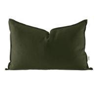 Scandi Living Taie d'oreiller en lin Calm 40x60 cm Forest Green