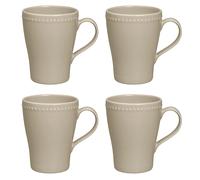 Scandi Living Tasse Dots 35cl Lot de 4 Beige