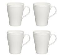 Scandi Living Tasse Dots 35cl Lot de 4 Blanc cassé