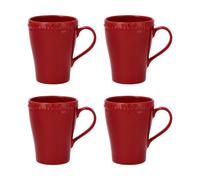 Scandi Living Tasse Dots 35cl Lot de 4 Rouge