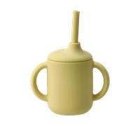 Scandi Living Tasse Idun avec paille en silicone 120 ml Citron