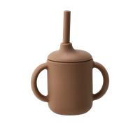Scandi Living Tasse Idun avec paille en silicone 120 ml Noisette