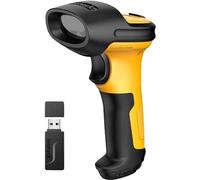 Inateck Lecteur de codes-barres P6 (BCST-P6) sans fil 2,4 GHz – Laser 60 m, 2600 mAh – Jaune