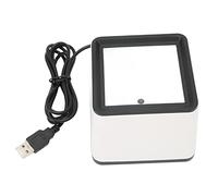 Scanner de codes-barres de bureau 1D 2D, lecteur de codes-barres filaire USB mains libres automatique avec lumière LED, scanner de code QR portable pour supermarché, bibliothèque, magasin de détail