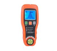 Scanner mural 7 en 1 avec écran LCD, appareil de localisation portable pour bois, métal, conduites CA, 3 modes de mesure de profondeur, niveau d'eau, alarme audio, outil de chantier, orange