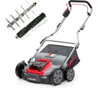 Scarificateur à batterie IKRA IB-SR 36 | Système Bosch 36 V | Largeur de travail 36 cm | Profondeurs de travail de -12 mm à +10 | Bac de ramassage 45 l | sans batterie