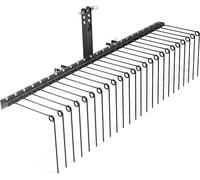 Scarificateur de 183 cm pour tondeuses autoportées, aérateur de gazon avec 24 ressorts hélicoïdaux, scarificateur pour aérer le gazon, griffe scarificatrice pour éliminer la mousse