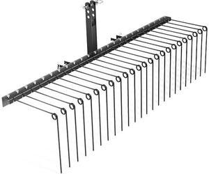 Scarificateur de 183 cm pour tondeuses autoportées, aérateur de gazon avec 24 ressorts hélicoïdaux, scarificateur pour aérer le gazon, griffe scarificatrice pour éliminer la mousse