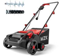 Scarificateur électrique et aérateur de gazon, 33 cm, 13 A | Largeur de travail de 33 cm, réglage de la hauteur sur 4 niveaux et bac de ramassage de 30 litres pour une pelouse saine.