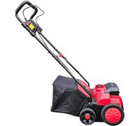 Scarificateur électrique sans fil, aérateur de gazon, avec bac de ramassage de 40 litres, largeur de travail de 36 cm, largeur de travail réglable (rouleau de coupe à billes avec 7 lames), sans batter
