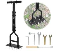 Scarificateur manuel de 93 cm, avec 15 lames en acier, aérateur de sol et désherbeur