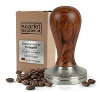 Scarlet Espresso | Tamper « Classic » avec manche ergonomique en bois précieux, pour un expresso parfait, outil de barista