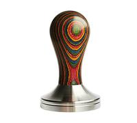 scarlet espresso Tamper « classic colorato » - Tampon à expresso élégant avec manche ergonomique en bois précieux coloré, pour un expresso parfait - Barista (multicolore, 58 mm).