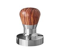 Scarlet Espresso | Tamper « Passion » pour barista ; avec manche ergonomique en PVC ou en bois précieux au choix et base en acier inoxydable de précision (58 mm)