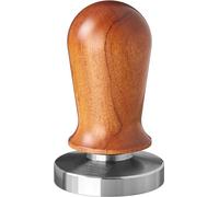 scarlet espresso | Tamper "Perfetto" pour barista ; calibré à 35 lbs de pression d'appui ; avec poignée en aluminium ou en bois précieux et base de précision en acier inoxydable, taille:57 mm, couleur