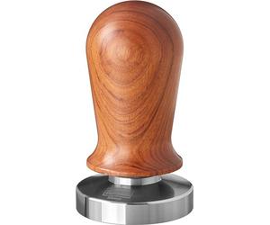 scarlet espresso | Tasseur « Perfetto » pour barista ; calibré pour une pression de 35 lbs ; avec manche en aluminium ou en bois précieux et base de précision en acier inoxydable, taille : 53 mm, coul