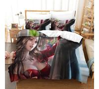 Scarlet Witchhousse Couette Imprim¿¿ D Couverture De Couette Microfibre Doux Ensembles Literie Ensemble De Couette Avec Fermeture ¿¿Clair +Taies D'oreil