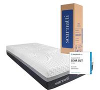 Scarnatti HighComfort Matelas en mousse à froid 90 x 190 cm - 18 cm de haut, 7 zones de mousse à mémoire de forme et gel cool, avec infusion de thé vert et de charbon de bambou, H3-H4