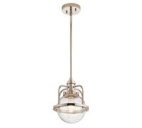 SCB36 Elstead Kichler Triocent Globe Plafonnier en nickel poli IP44
