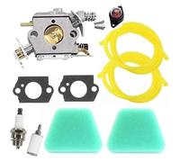 SCBSTKBGGW pour Partner 350 351 370 390 420 pour McCulloch 333 335 338 2050 2055 2115 5300718-21 WT-622 Pompe D'amorçage Bougie Carburateur Tronçonneuse Kit Réparation Carburateur Révision