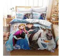 SCD-3709 Parure de lit Disney Anna Elsa pour enfants ensemble de literie reine des neiges housse de couette en Po Taille:200*200cm