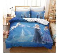 SCD-3724 Parure de lit Disney Anna Elsa pour enfants ensemble de literie reine des neiges housse de couette en Po Taille:200*200cm