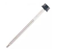 SCELL IT Boite de 100 Vis bac acier sommet de nervure support ZED - TH12 - ZTZ 6,3x160mm - RAL7022 Gris terre d'ombre - Vis, pointes, boulons