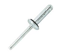 SCELL IT Boite de 250 rivets étoilés tête plate acier + rondelles d'étanchéité WESD Ø6,3x23,4mm - Rivet